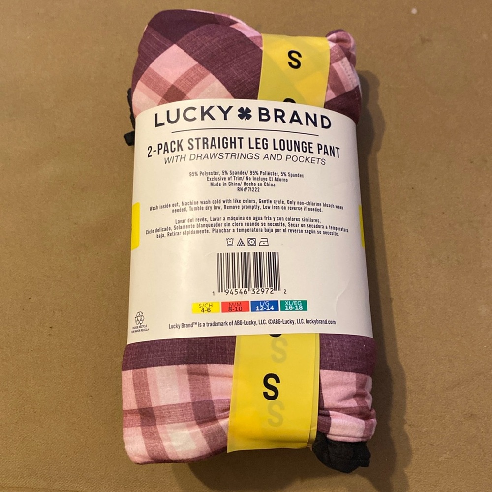 Lucky Brand 2 pack straight leg lounge pant. Size small.